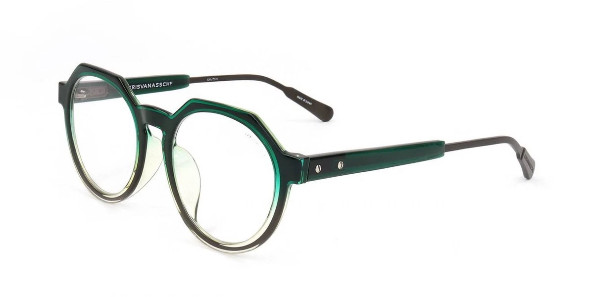 Linda Farrow Oval Frame Eyeglasses in Green Acetate Oval Sunglasses in Green | LINDA FARROW Luxury Eyewear main image 4