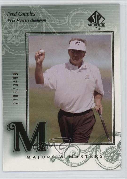 2002 SP Authentic Majors & Masters 2706/3499 Fred Couples #118 hg6