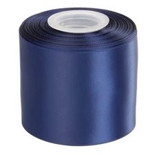 Navy Blue Double Face Satin Ribbon, 3 Wide, 25 Yards, 370, Bow, Party Decor