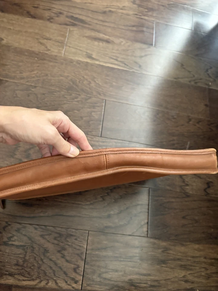 Estuche para portátil Coach vintage de cuero marrón portafolio 5225, ¡con herrajes dorados! Foto 2 de 4