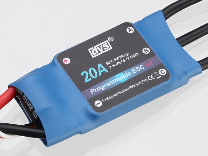 Variateur brushless multicopters 20A DYS MB30020 pour drone quadcopter