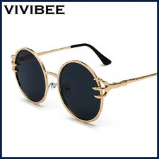 VIVIBEE Retro Skull Claw Round Sunglasses for Women Fishion 2026 Trending