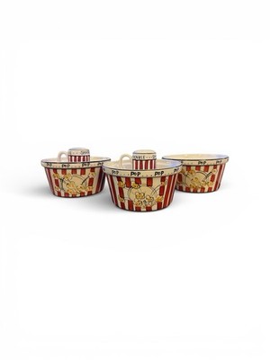Tabletops Unlimited Kitchen Prep 101 Retro 5 Piece Popcorn Bowl Set