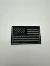Tactical Gray And Black American Flag Patch Iron/Sew On