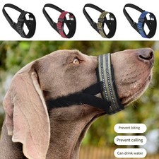 Dog Mouth Cover Anti Barking Anti-chewing Reflective Tactical Pet Muzzles DIY .