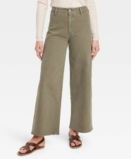    Universal Thread Women's High-Rise Sailor Wide Leg Ankle Jeans Size 4    