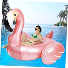 Giant Inflatable Flamingo Ride On Pool Float, Blow Up Pool Floatie with Fast