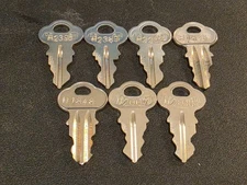 Dover Elevator 7pc Key Set (H Keys) for Fire Service, Independent Service + More