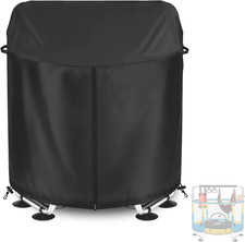 Kids Trampoline Cover Waterproof 55 Inch Thick Fabric Black for Outdoor Sun