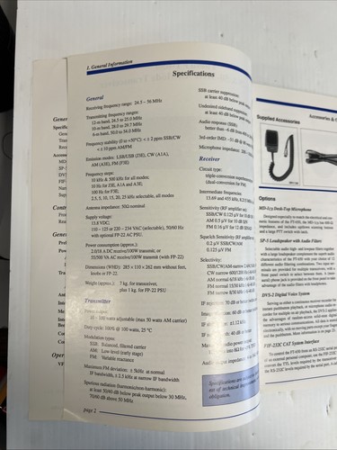 YAESU FT-650 TRANSCEIVER INSTRUCTION MANUAL ORIGINAL with schematics + diagrams - Picture 15 of 24