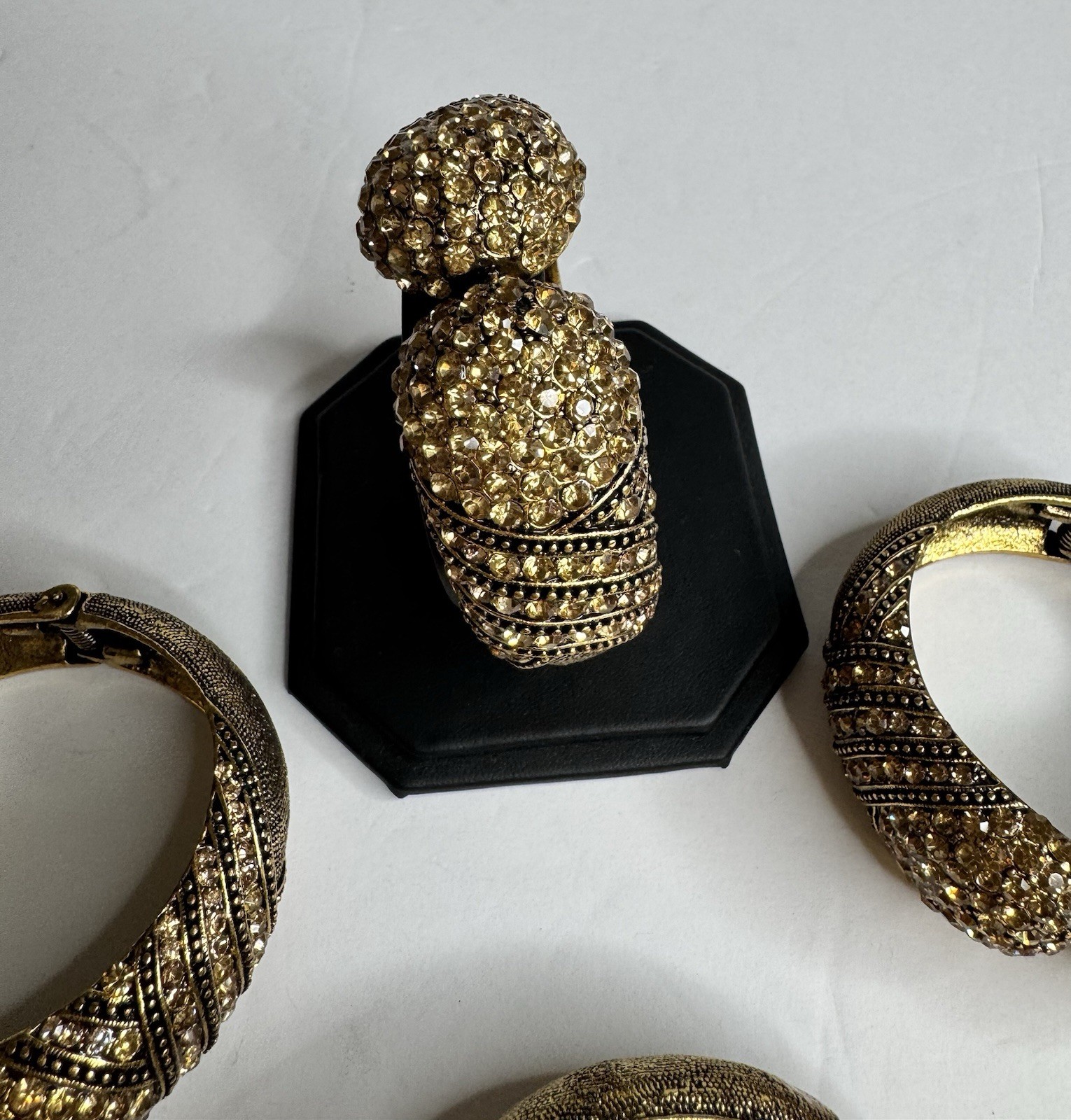 Designer Spring Loaded Cuff Bracelet Signed Briel… - image 2