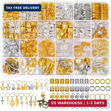 Qinzave 294Pcs Hair Jewelry for Braids Loc Jewelry for Hair Dreadlocks, Braid Ac