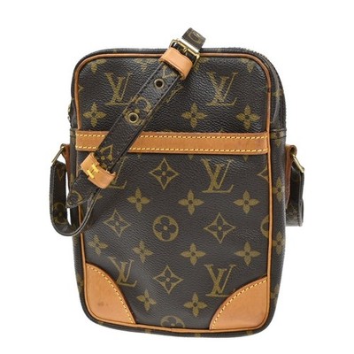 LOUIS VUITTON Danube Shoulder Bag Monogram Leather Brown France M45266 31PA032