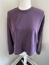 Athleta Seasoft Crewneck Sweatshirt - Size Small - Cinder/Acanthus Purple