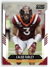 Caleb Farley 2021 Score Virginia Tech Hokies Rookie #341