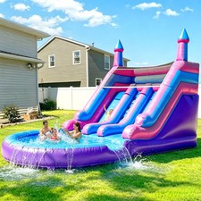 21ft Giant PVC Commercial Inflatable Double Water Slide w/Blower For Kids Party