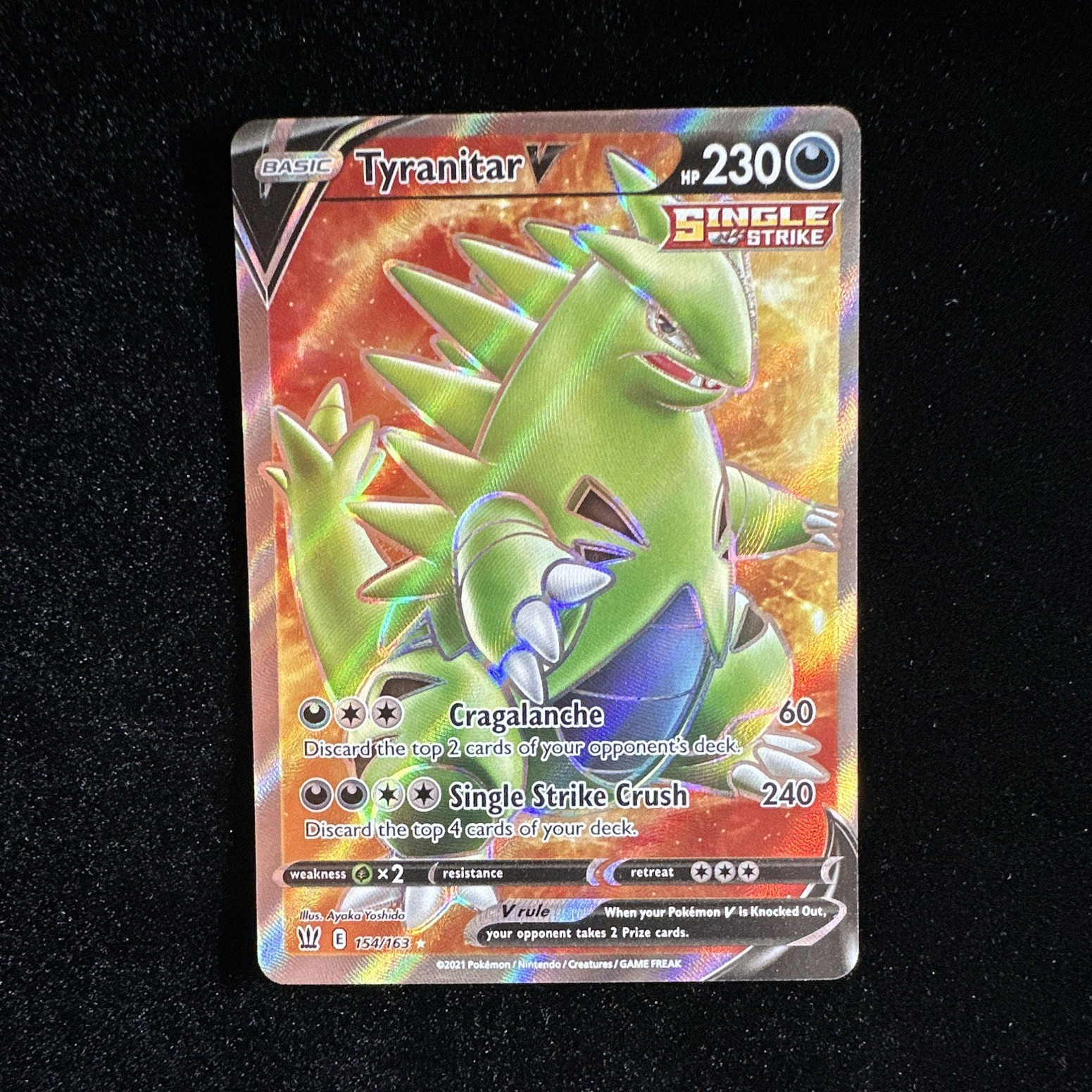 The Pokémon Company Tyranitar V 154/163 Battle Styles Full Art Holo UR EN