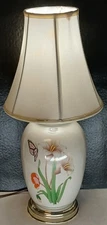 Hand Painted Butterfly Floral Lamp