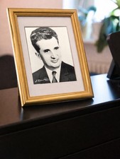 Repro-Autogramm - Nicolae Ceauescu - Gerahmt