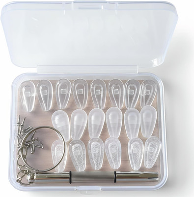 10 Pairs Eyeglass Nose Pads Screw-in Glasses Nose Pad Replacement Repair Kit