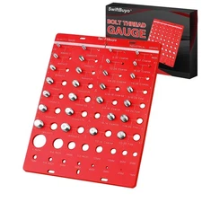44-Nut and Bolt Thread Checker Identifier Gauge Standard and Metric Bolt