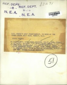 1938 Press Photo US Women's Golf Championship in NJ Peggy Graham - nes41448