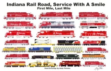 Indiana Rail Road 11"x17" Horizontal Poster by Andy Fletcher signed