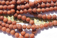8 to 10mm Round Red Jasper Gemstone Beads Crafts Jewelry Making/ 34 beads