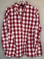 Pomander Place Tuckernuck Apple Red Gingham Scarlett Button Down - Size XS