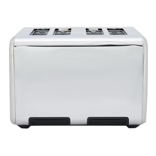 4 Slice Toaster - Silver Stainless Steel Browned Toast High Lift Kitchen - Picture 5 of 7