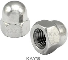 UNF DOME NUTS A2 STAINLESS STEEL HEX ACORN 10 1/4" 5/16" 3/8" 1/2" 5/8" 1/2" 