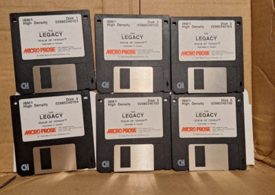 Legacy: Realm of Terror (PC, 1993) - 3.5'' Floppy Disks w/ Sleeves Only - Tested