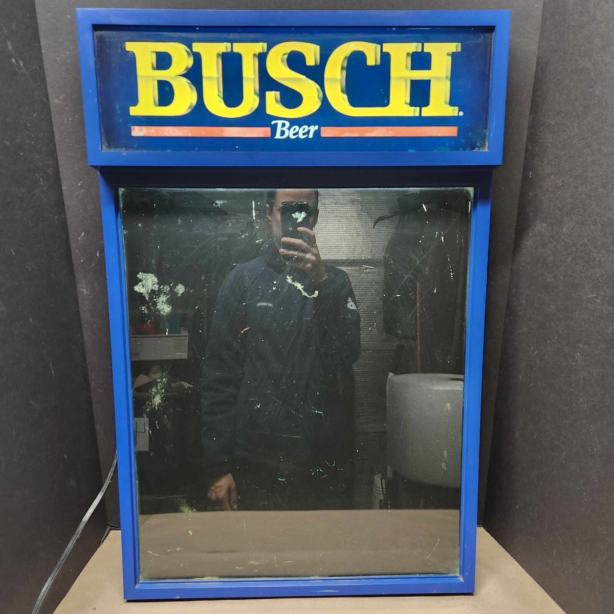 Vintage Busch Beer Light-Up Menu Marker Board Specials PROMO SIGN 