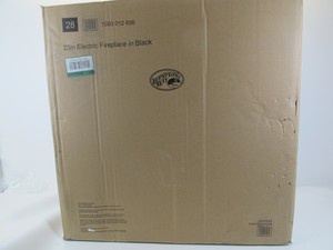 Hampton Bay 23in Compact Electric Fireplace in Black ...