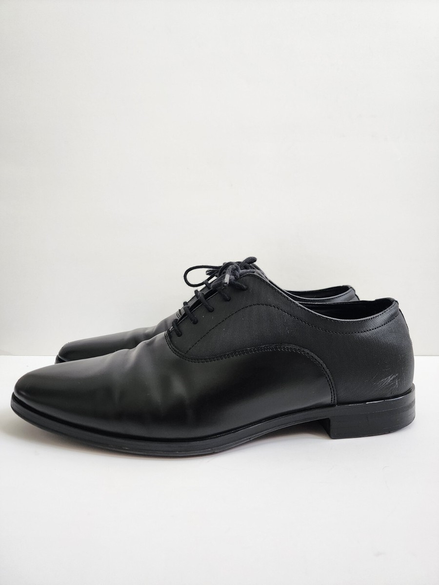 ZARA MENS DRESS BLACK DERBY CLASSIC POINTED TOE LACE UP SHOES 41