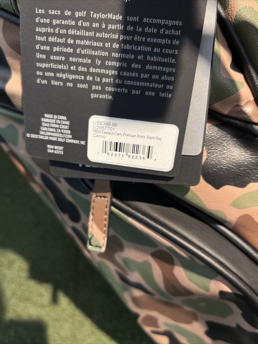 NEW 2024 TaylorMade Flextech US Camo 3 Way Stand/Carry Golf NEW 2024 TaylorMade Flextech US Camo 3 Way Stand/Carry Golf