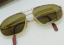 RARE VINTAGE ALPINA TORTUGA SANTOS AVIATOR PILOT GOLD.P SUNGLASSES 1980 GERMANY