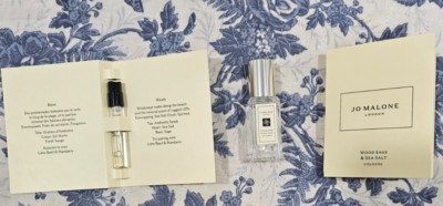3pc JO MALONE Cologne WOOD SAGE & SEA SALT 1 x 0.3 oz & 2 x 0.05oz Total 0.4 oz