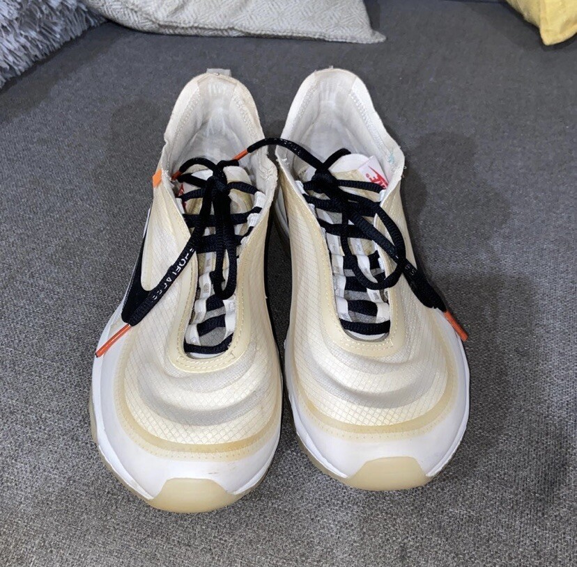 OFF WHITE X NIKE Taglia 9 Nike Air Max 97 OG x BIANCO SPORCO The Ten 2017