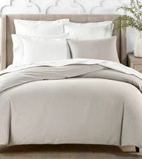 Charter Club Duvet Cover Set Full / Queen Grey Portuguese Cotton Flannel 3-Pc