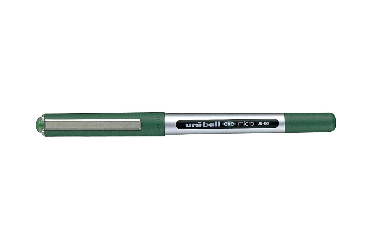 uni-ball EYE UB-150 GREEN  MICRO 0.5mm TIP ROLLERBALL PEN