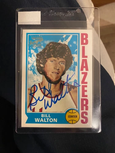 1974-75 Topps Basketball Bill Walton RC Reprint with Certified Autograph