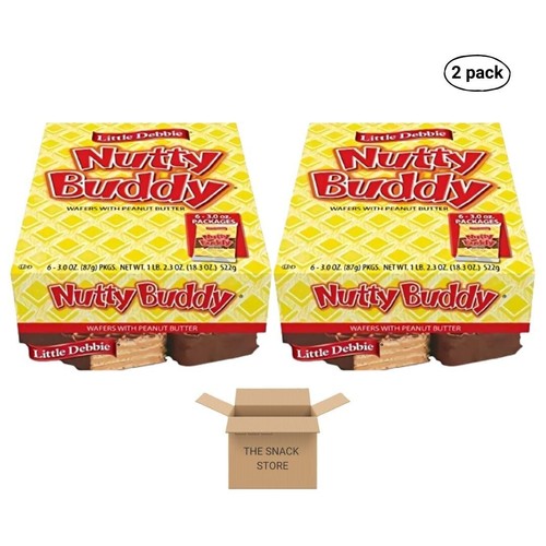 The Snack Store Little Debbie Nutty Buddy, 3 oz, 2 Boxes, 12 Total Wafers! - Picture 2 of 5