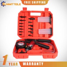 Hand Held Diy Vacuum Pressure Pump Tester Gauge Set For Car W Adapters