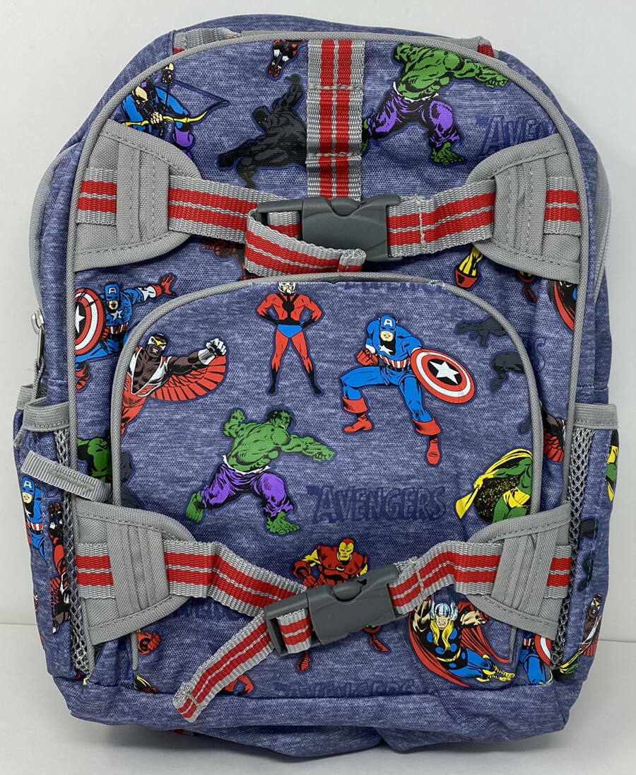 Pottery Barn Kids Marvel Avengers Glow in the Dark SMALL Backpack Blue