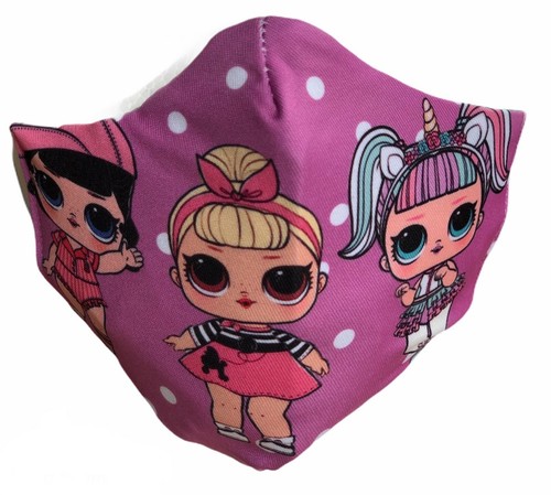 REUSABLE FACE MASKS FILTER PRINCESS FROZEN LOL DOLL PEPPA KIDS GIRLS CHILDREN - Picture 22 of 26