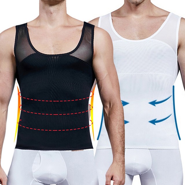 Men Compression Vest Shapewear Slim Body Shaper Tummy