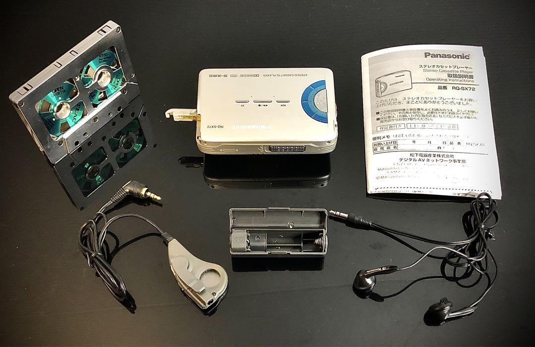 Panasonic RQ-SX72 Cassette Player with Remote & Earphones