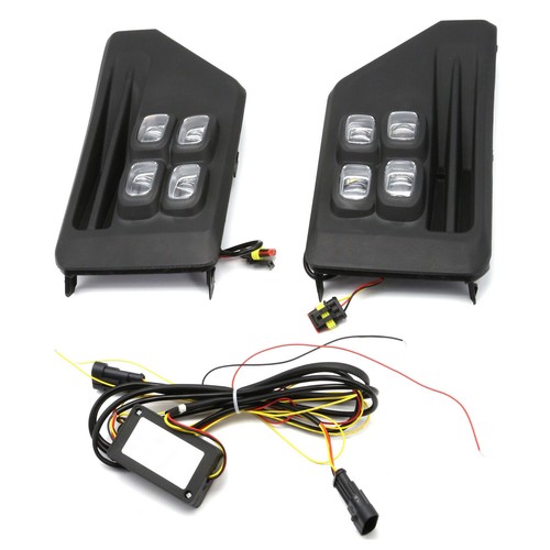 Pair Fog Lights 4-Eyes Bi-color LED Lamp For 2019-2024 Toyota Rav4 Adventure/TRD - Picture 7 of 21