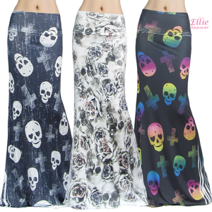 skull maxi skirt